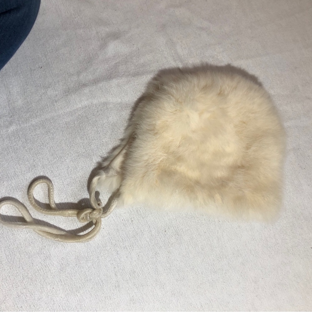 Vintage Girl’s Rabbit Bonnet Hat with tie string